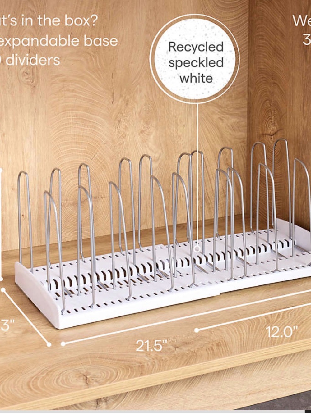 StoreMore Expandable Cookware Rack - White - Picture 6 of 10